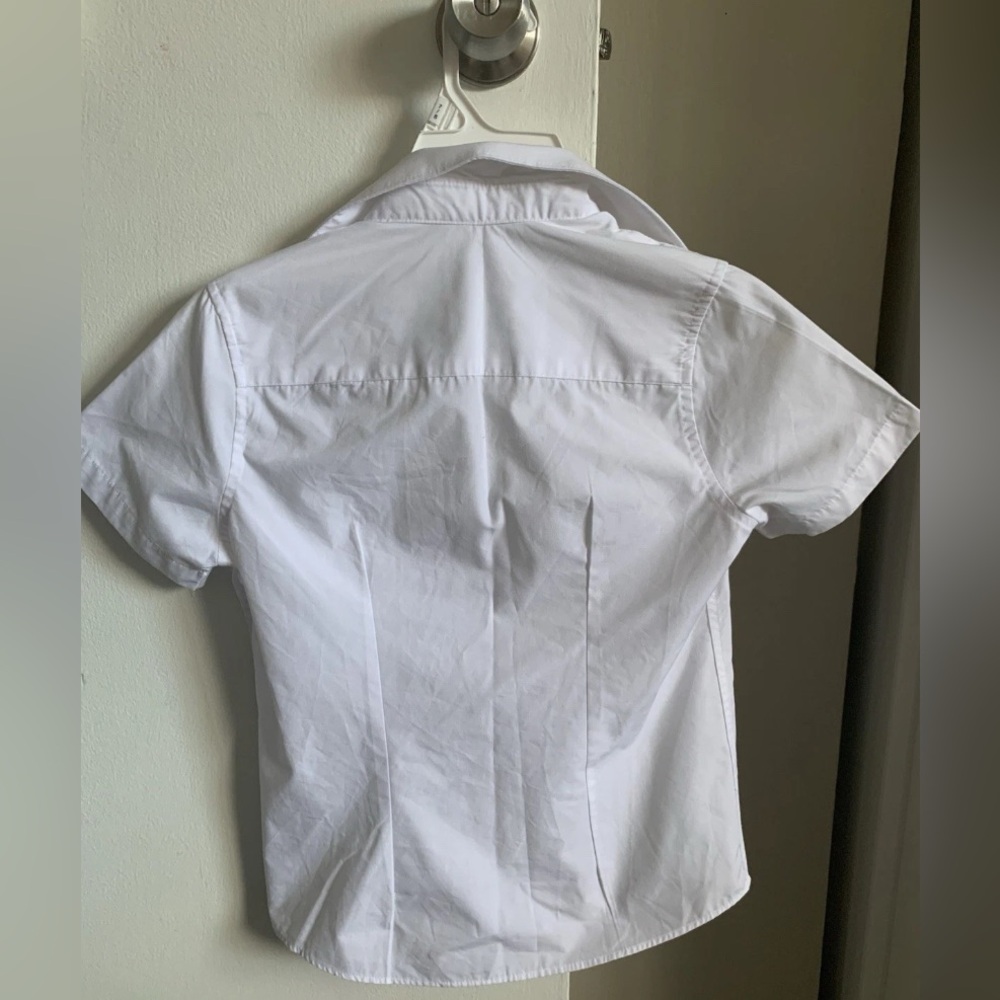 Big kids girls white blouse size 7-8 - Picture 2 of 3